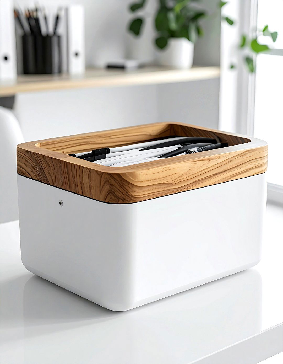 Cable management box - 30 desk accessory ideas