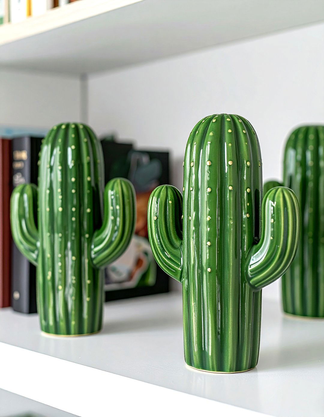 Cactus Bookends - 30 cactus decor ideas