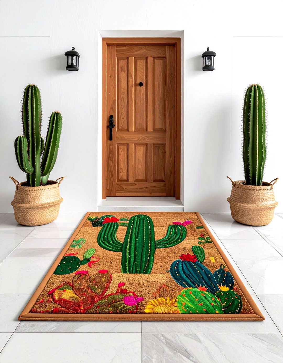 Cactus Doormat - 30 cactus decor ideas