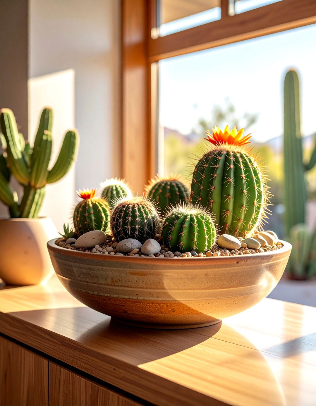 Cactus arrangement indoor - 30 plant styling ideas
