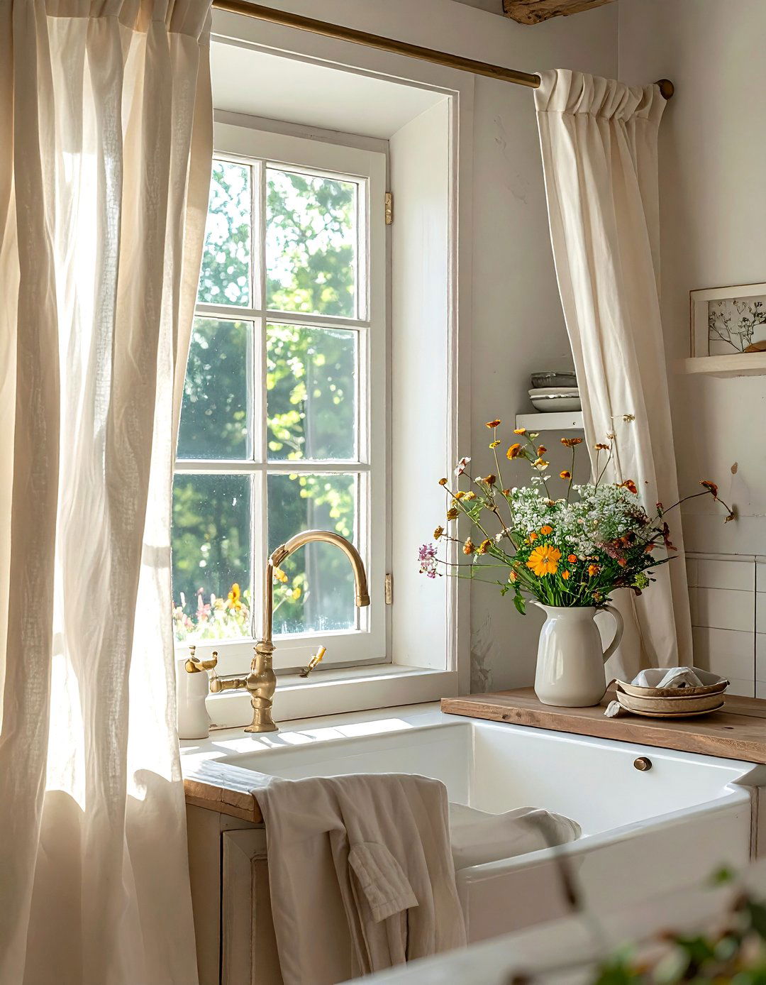 Cafe Curtains - 30 vintage kitchen ideas