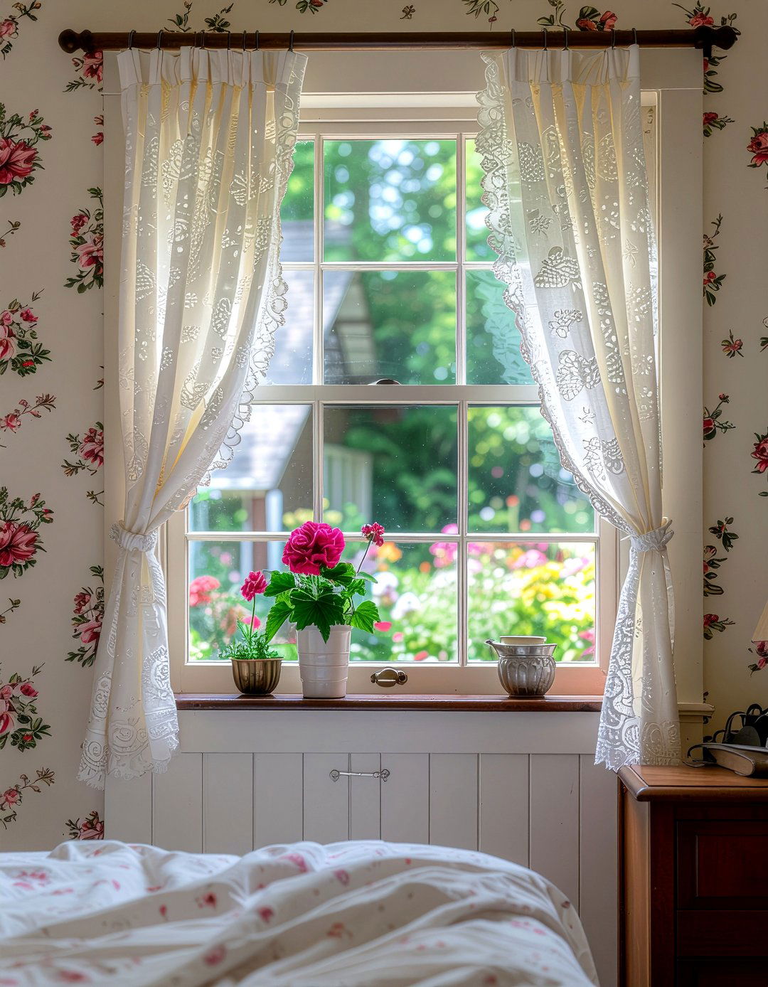 Cafe curtains - 30 bedroom window ideas