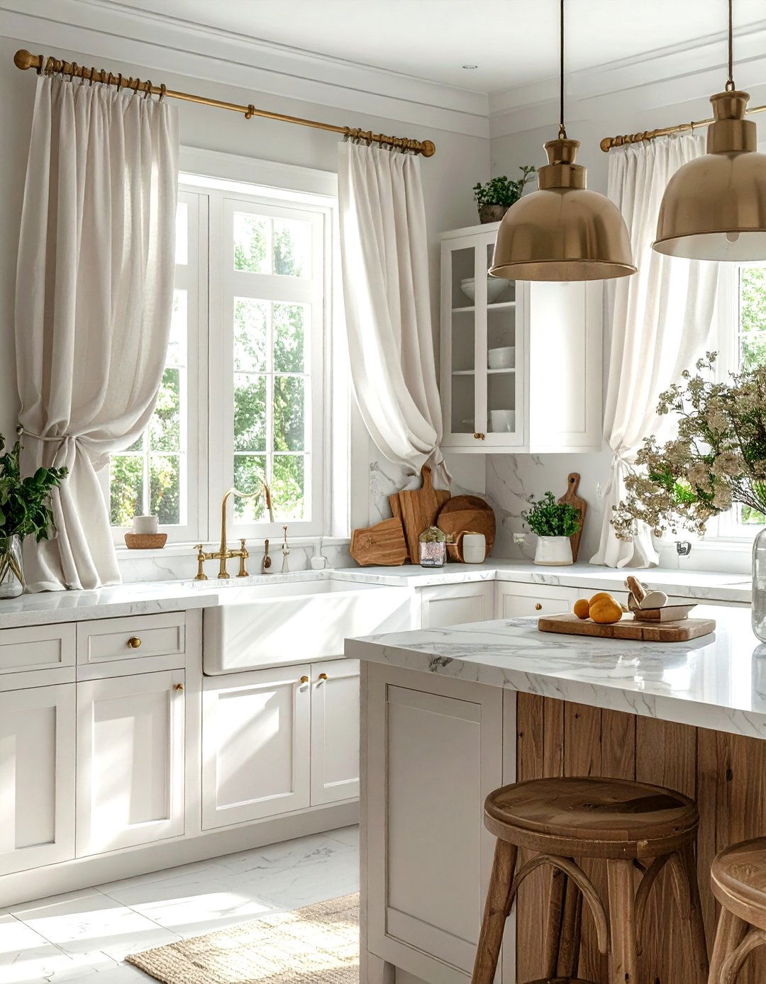 Cafe linen curtains - 30 linen curtain ideas