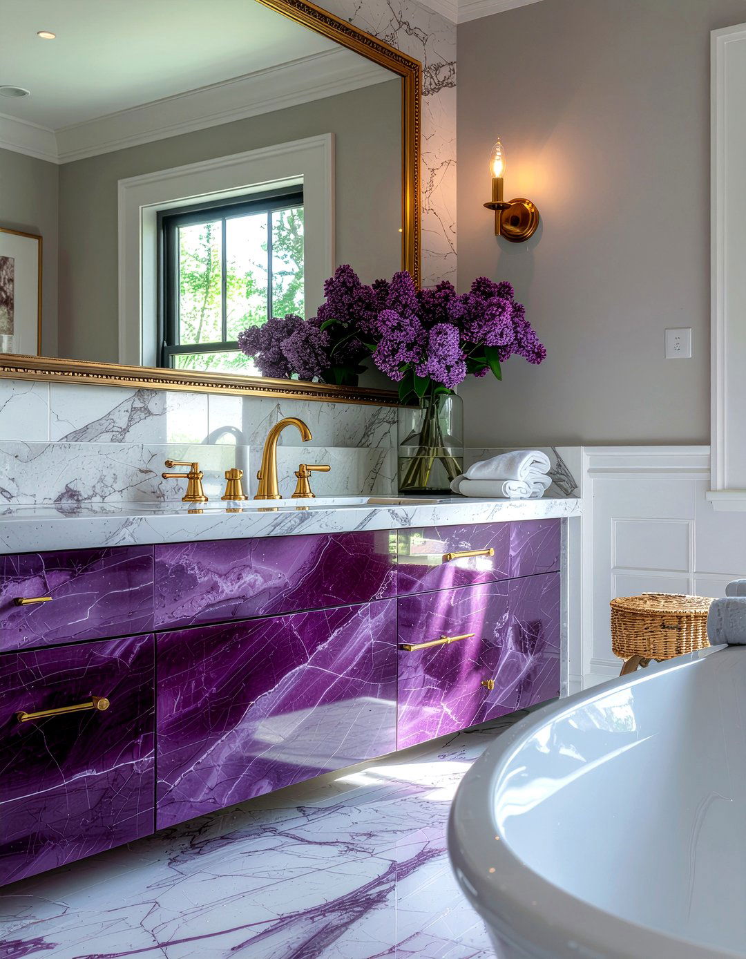 Calacatta Viola marble - 30 bathroom design tips