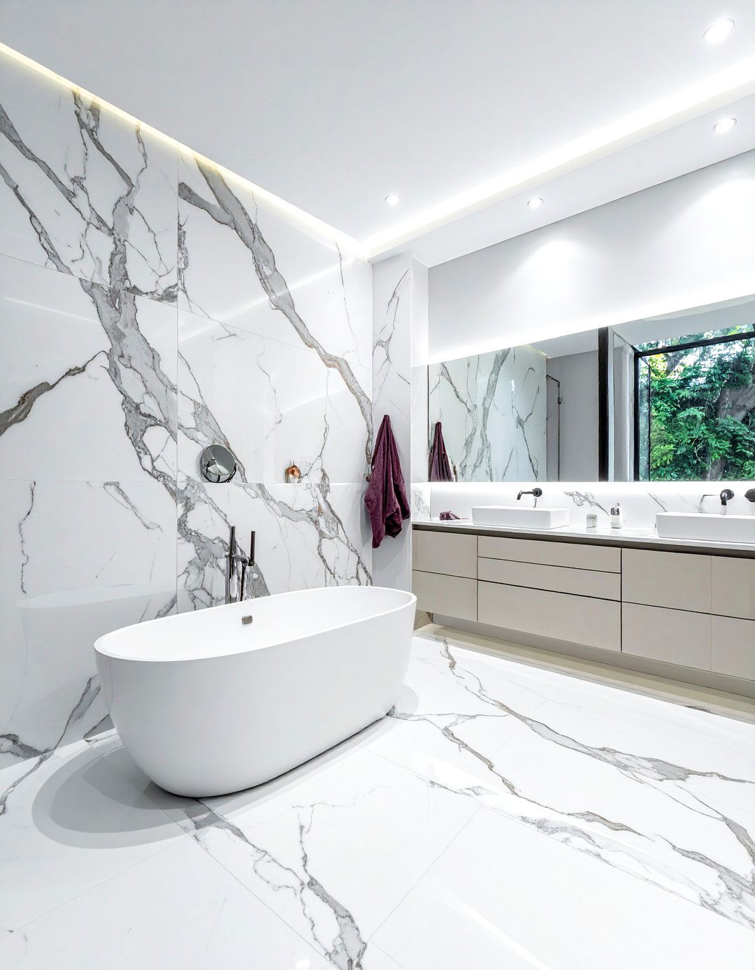Calacatta borghini marble bathroom - 30 Calacatta marble bathroom ideas
