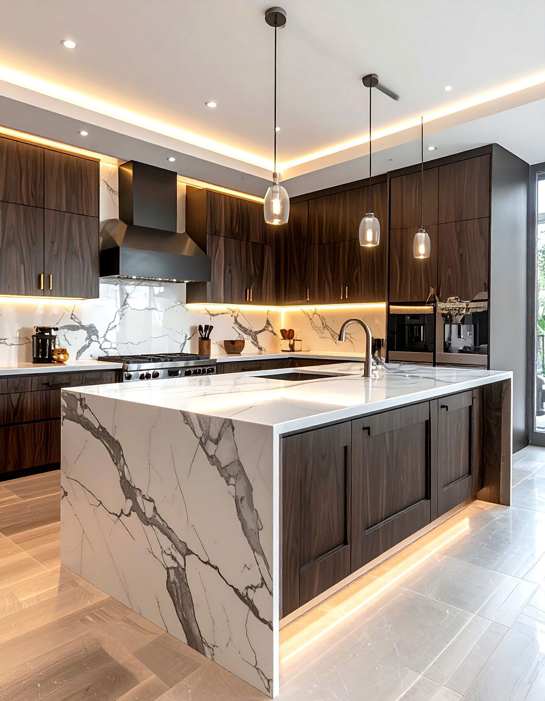 Calacatta marble countertops - 30 kitchen character ideas