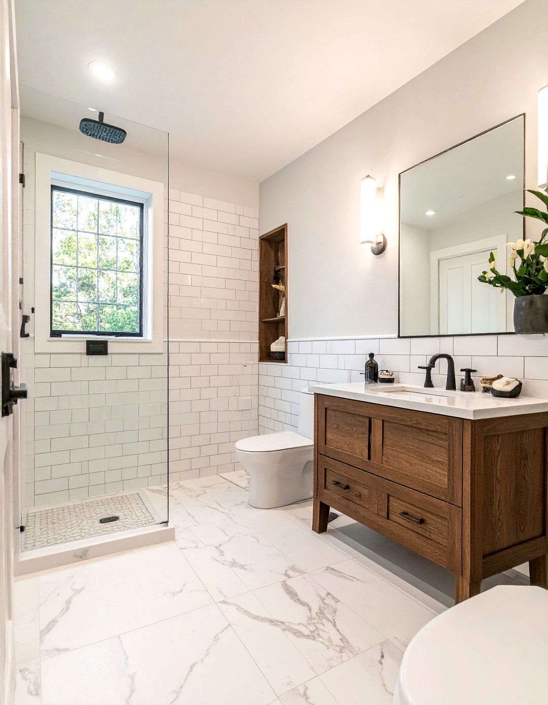 Calacatta marble subway tile - 30 Calacatta marble bathroom ideas