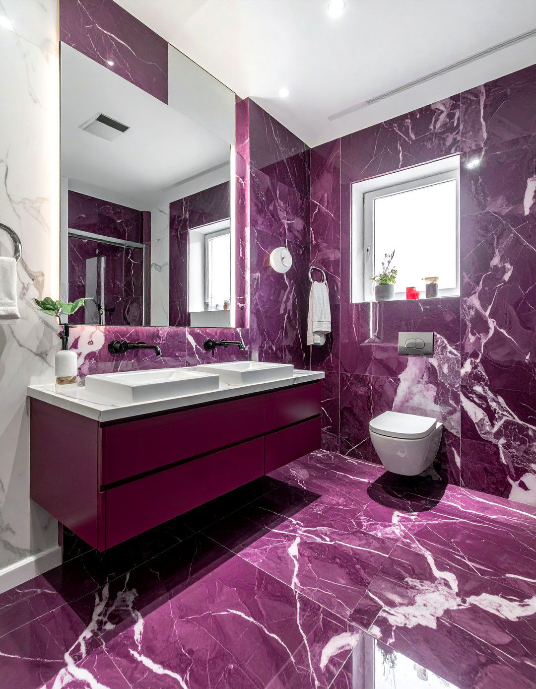 Calacatta viola marble bathroom - 30 Calacatta marble bathroom ideas