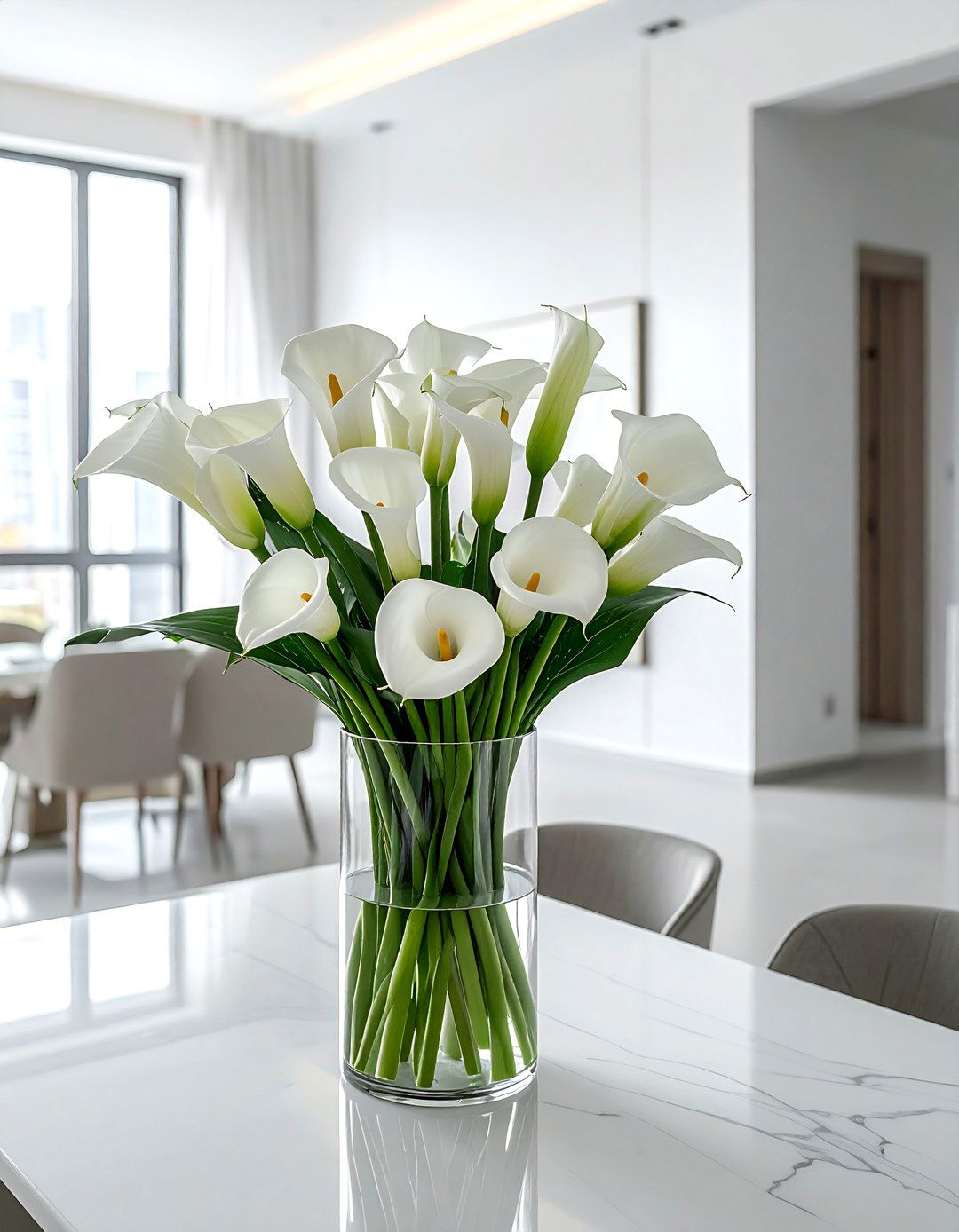 Calla Lily Centerpiece - 30 dining room flower ideas
