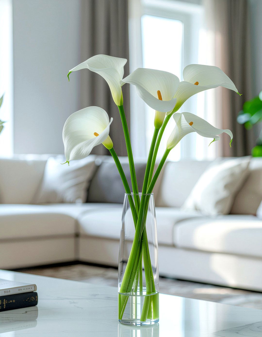 Calla lily minimalist - 30 living room flower arrangements