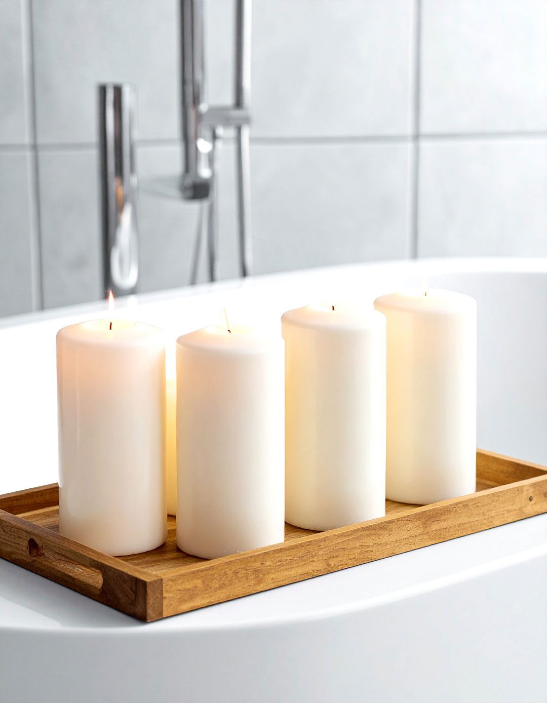 Candle Arrangement - 30 cozy bathroom ideas
