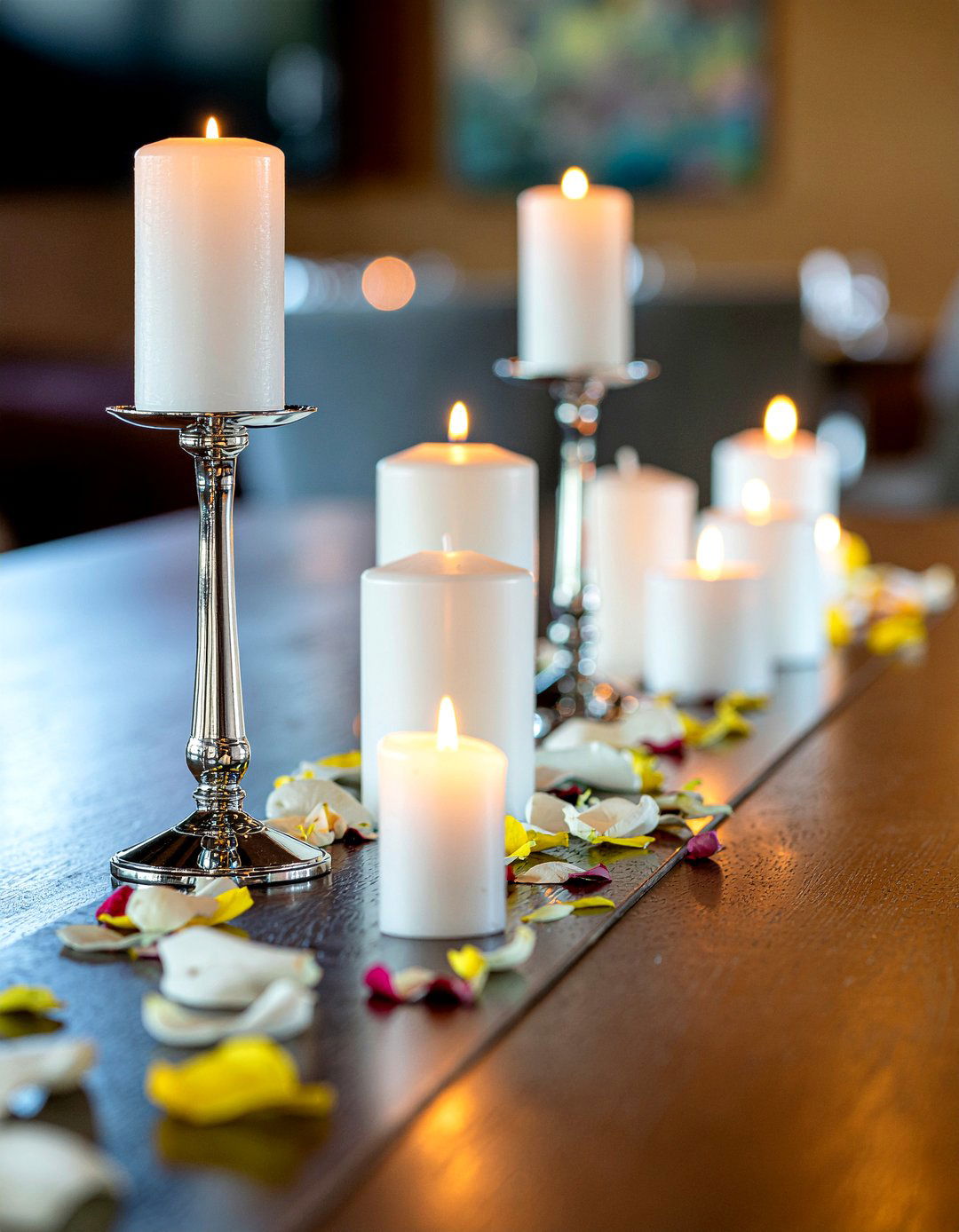 Candle Cluster Centerpiece - 30 runner centerpiece dining ideas