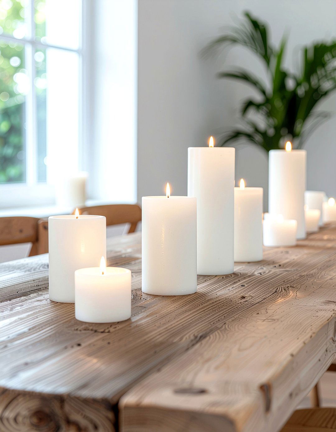 Candle Decor - 30 relaxed dining room ideas