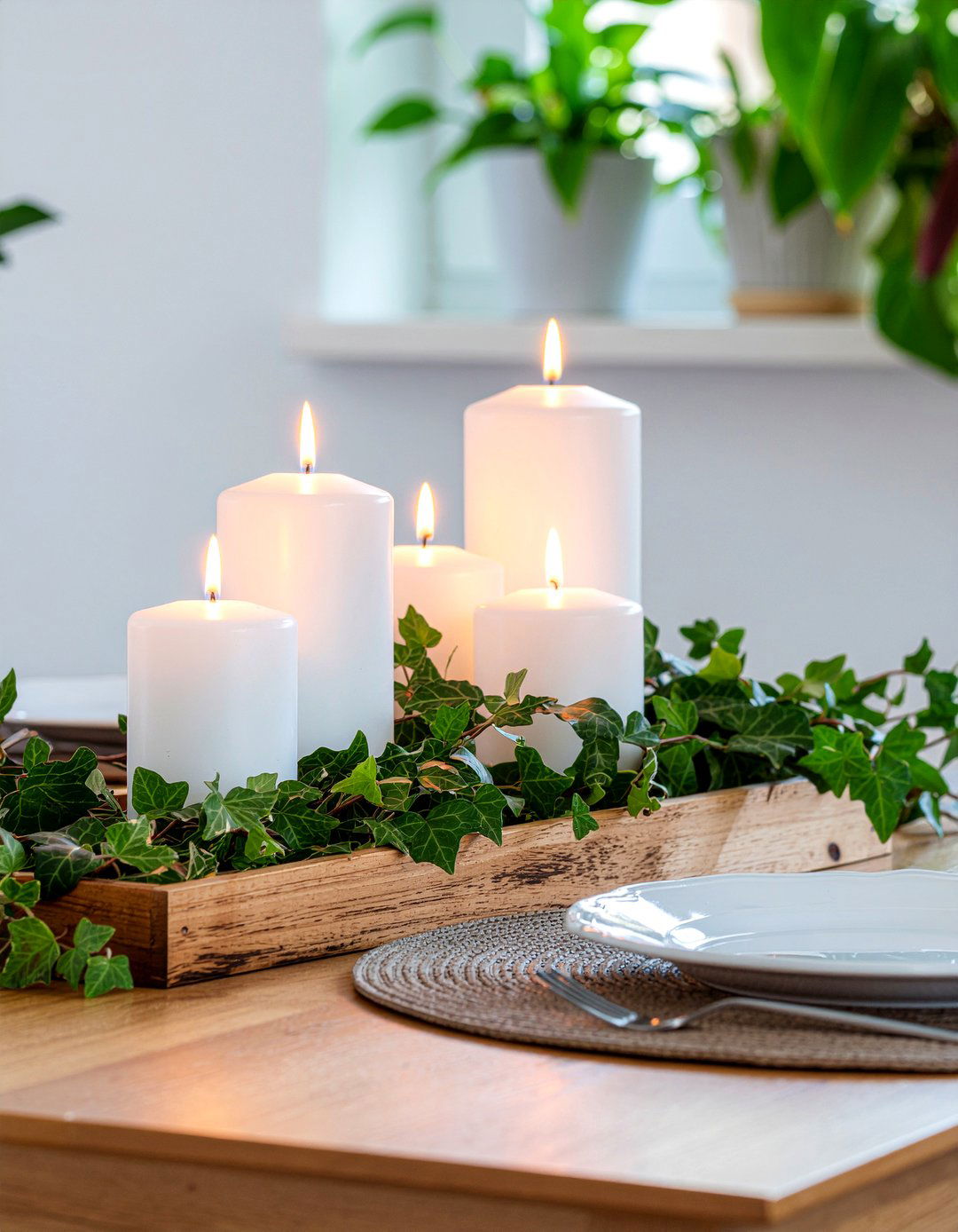 Candle Table Centerpiece - 30 ambient dining room ideas