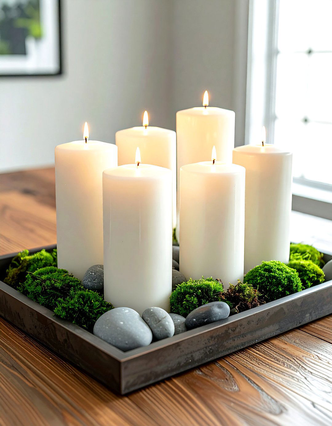 Candle Tray Centerpiece - 30 candle decor ideas