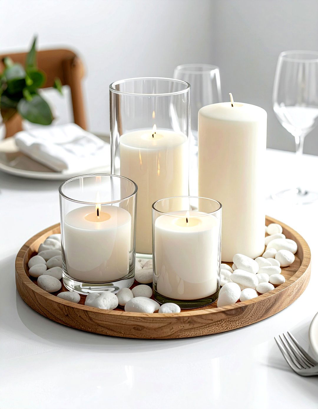 Candle holder centerpiece - 30 dollar store decor ideas