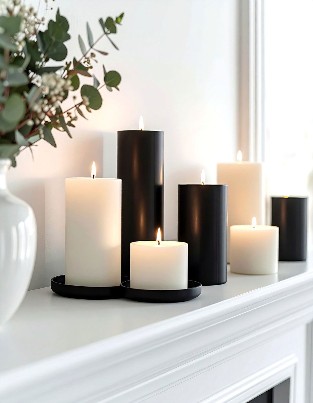 Candle holder mantel - 30 mantel styling ideas