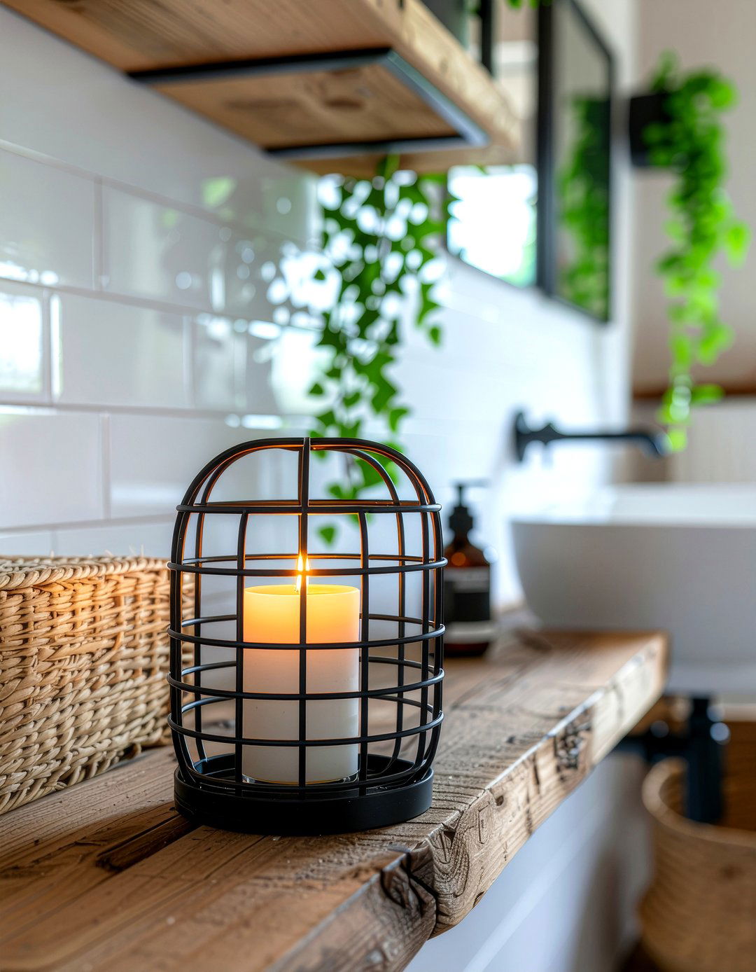 Candle warmer lamp - 30 bathroom diffuser ideas