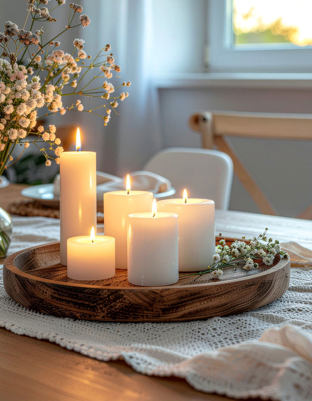 Candlelight Arrangements - 30 cozy dining room ideas