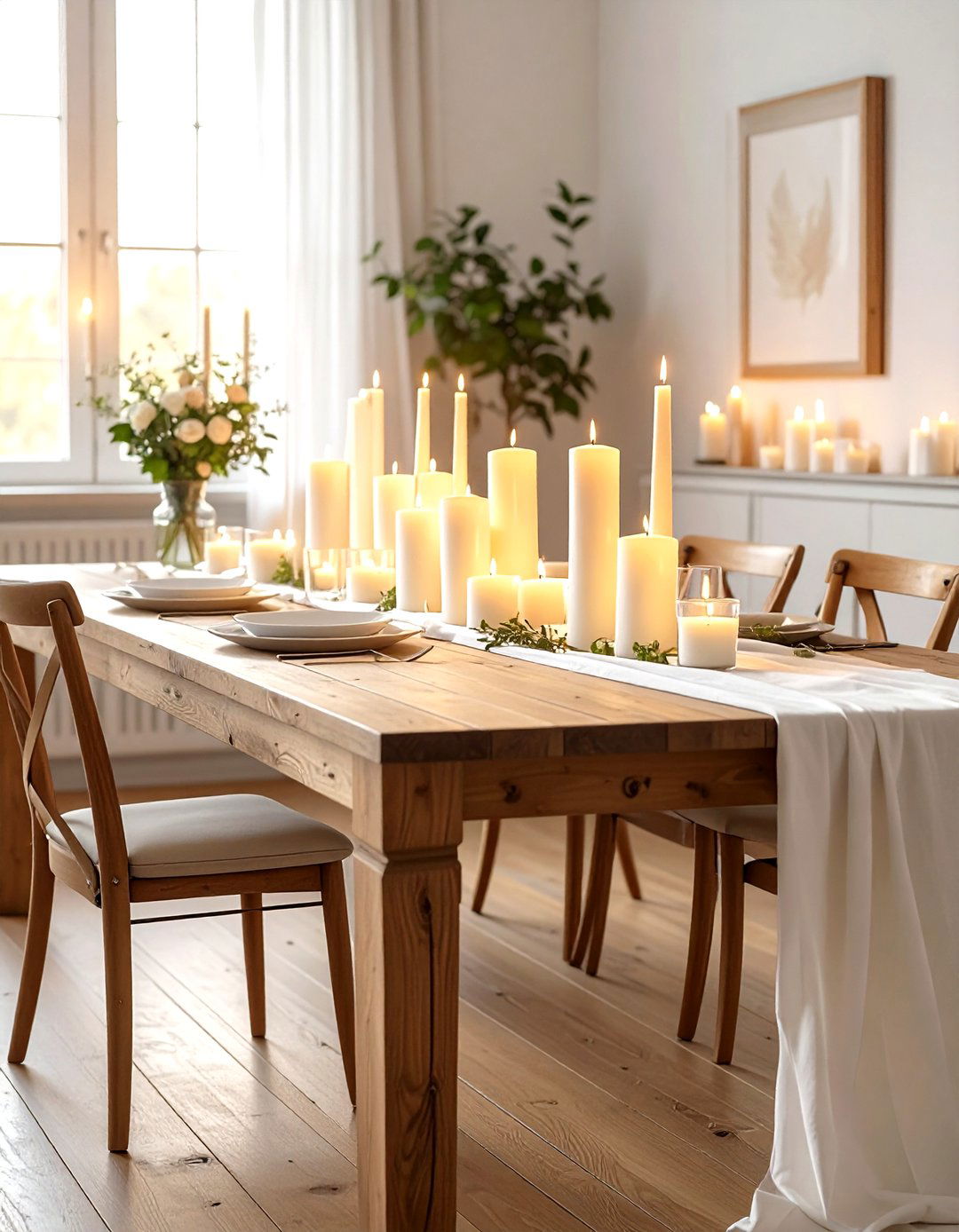 Candlelight dining setup - 30 intimate dining room ideas