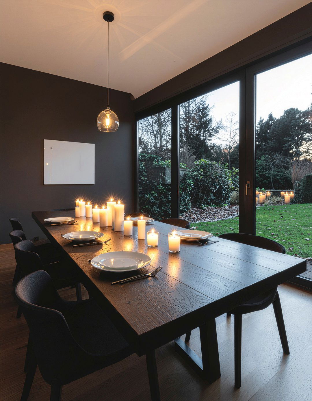 Candlelit Dark Dining Room - 30 dark dining room ideas