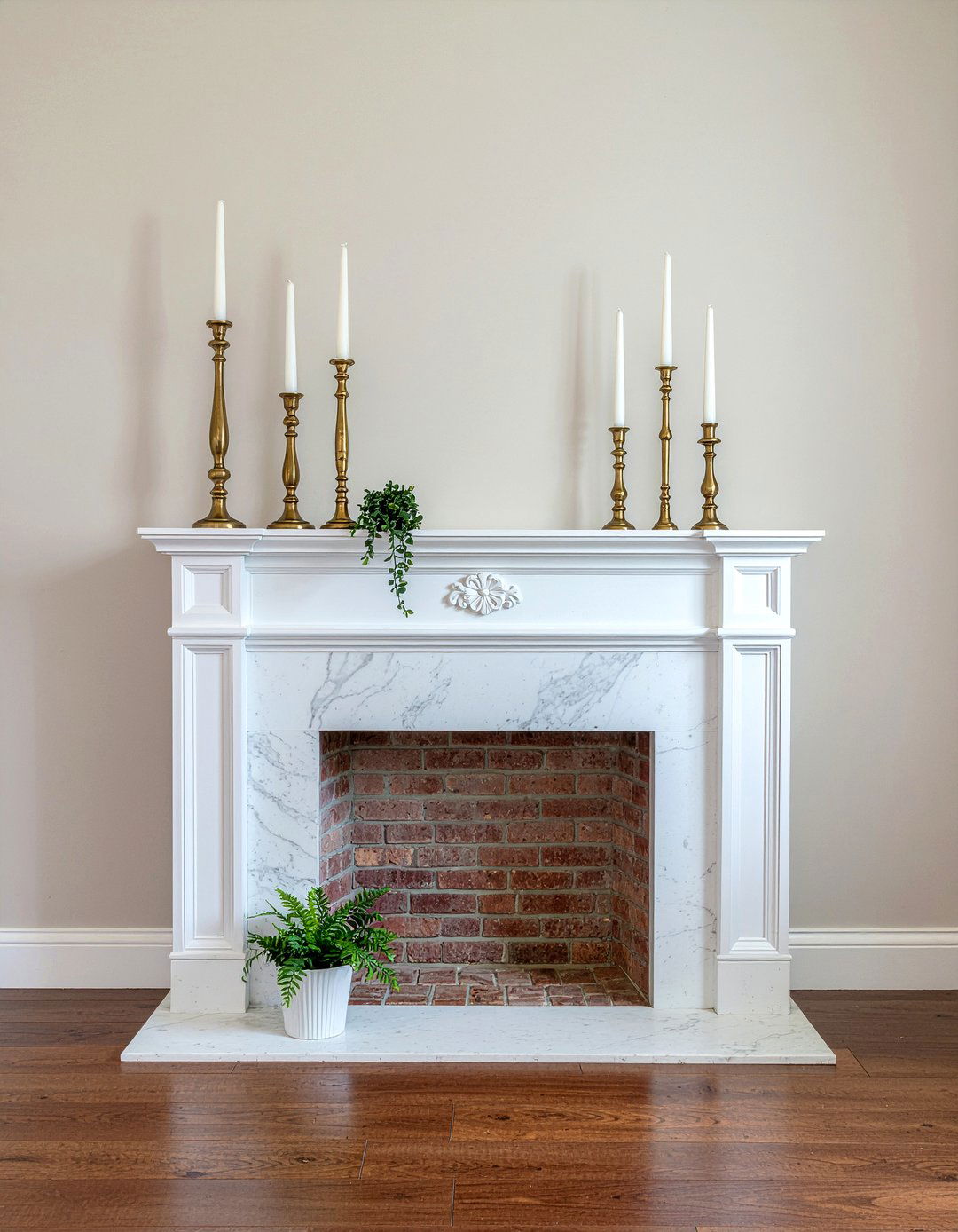 Candlestick holders - 30 living room mantel styling ideas