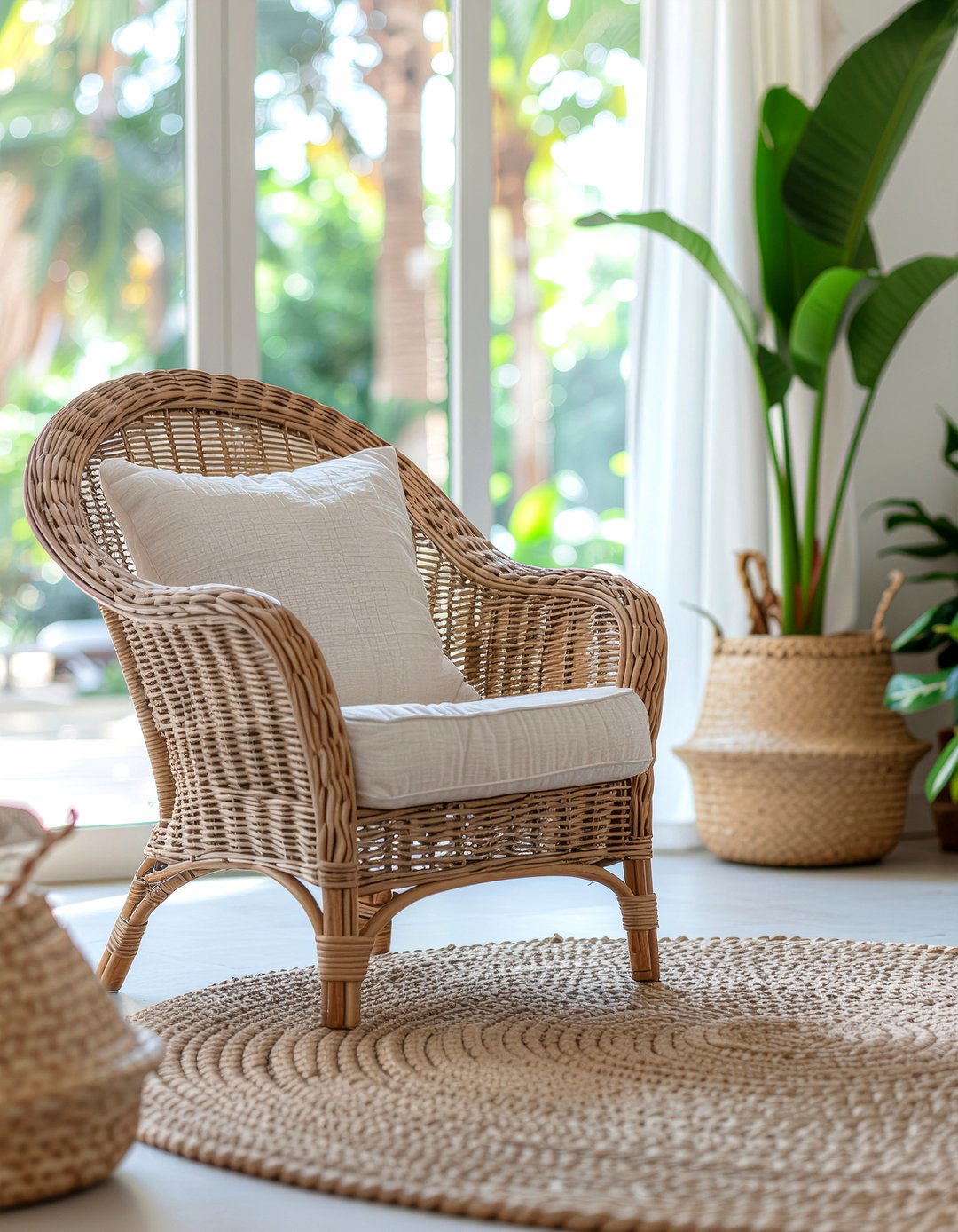 Cane Back Chair - 30 living room Mediterranean furniture ideas