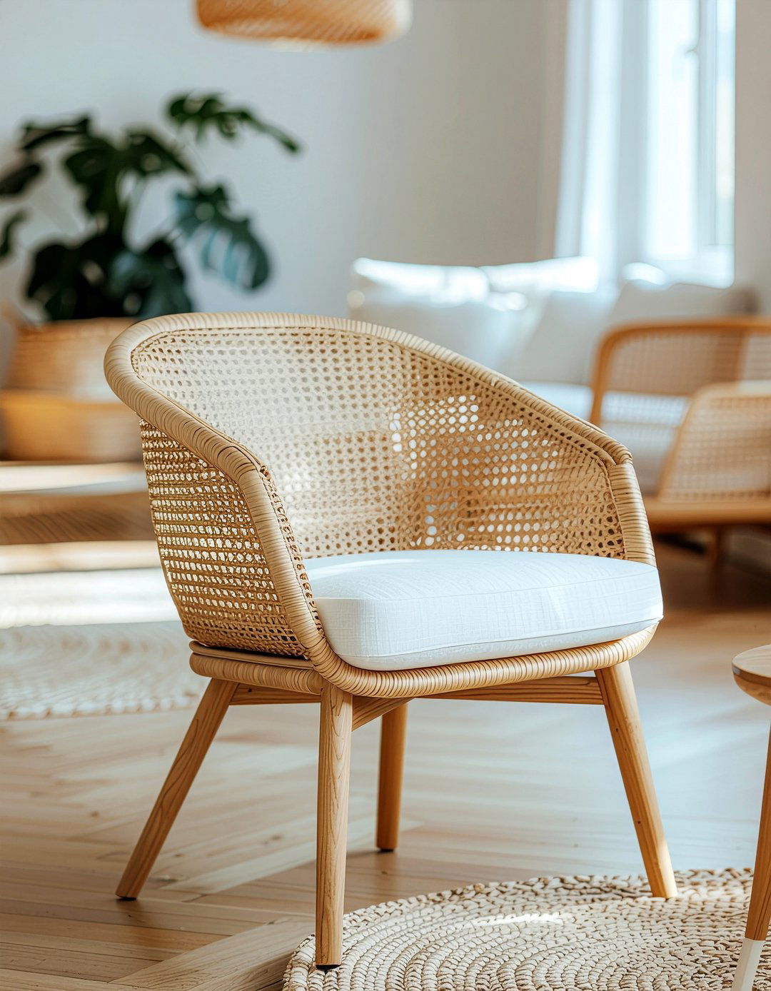 Cane Back Fabric Dining Chair - 30 fabric dining chair ideas