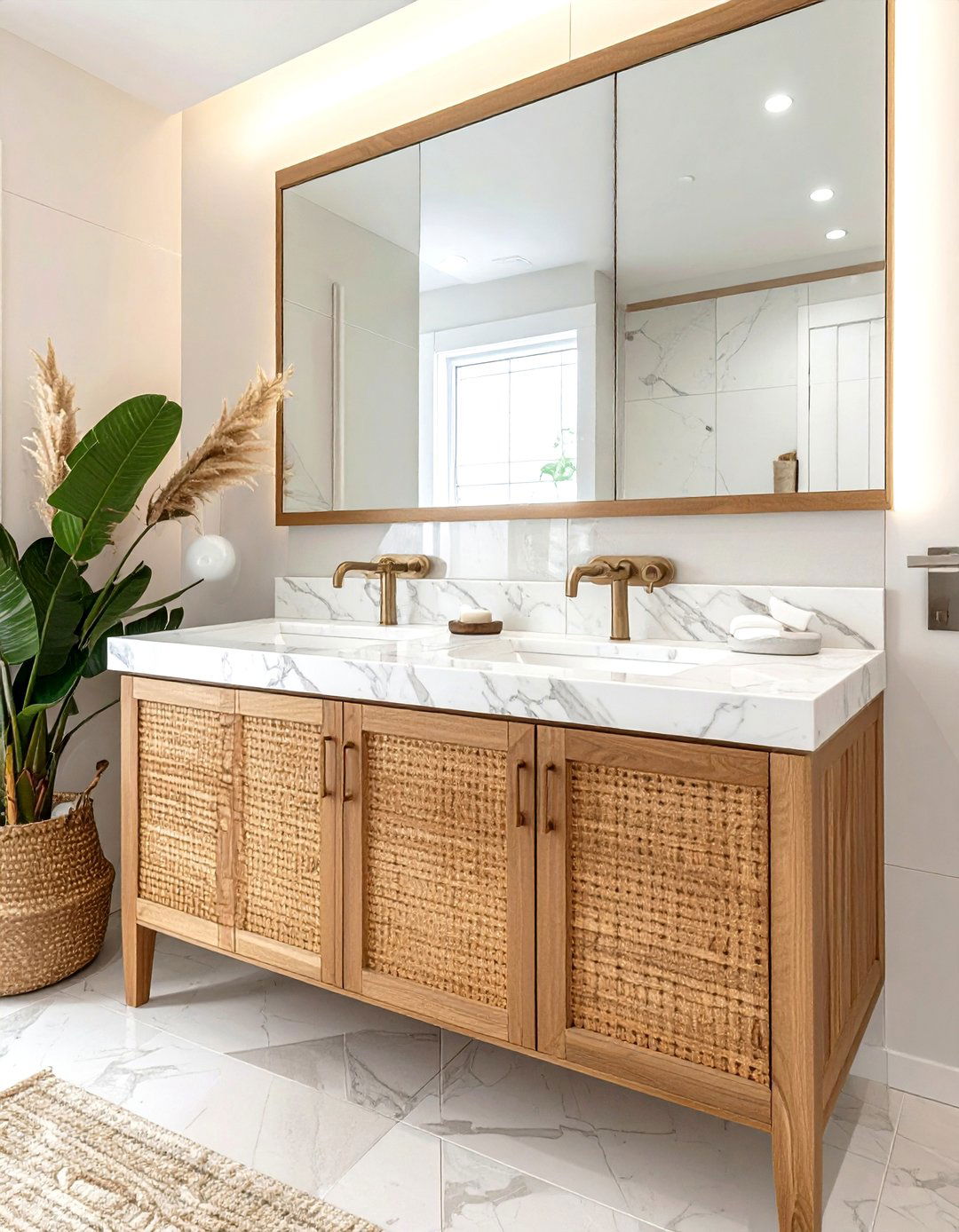 Cane Bathroom Vanity - 30 cane decor ideas