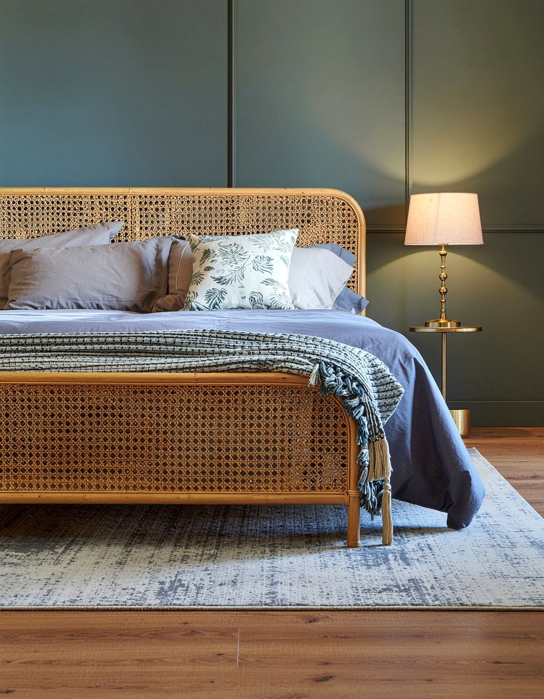 Cane Bed Frame - 30 handwoven bedroom ideas