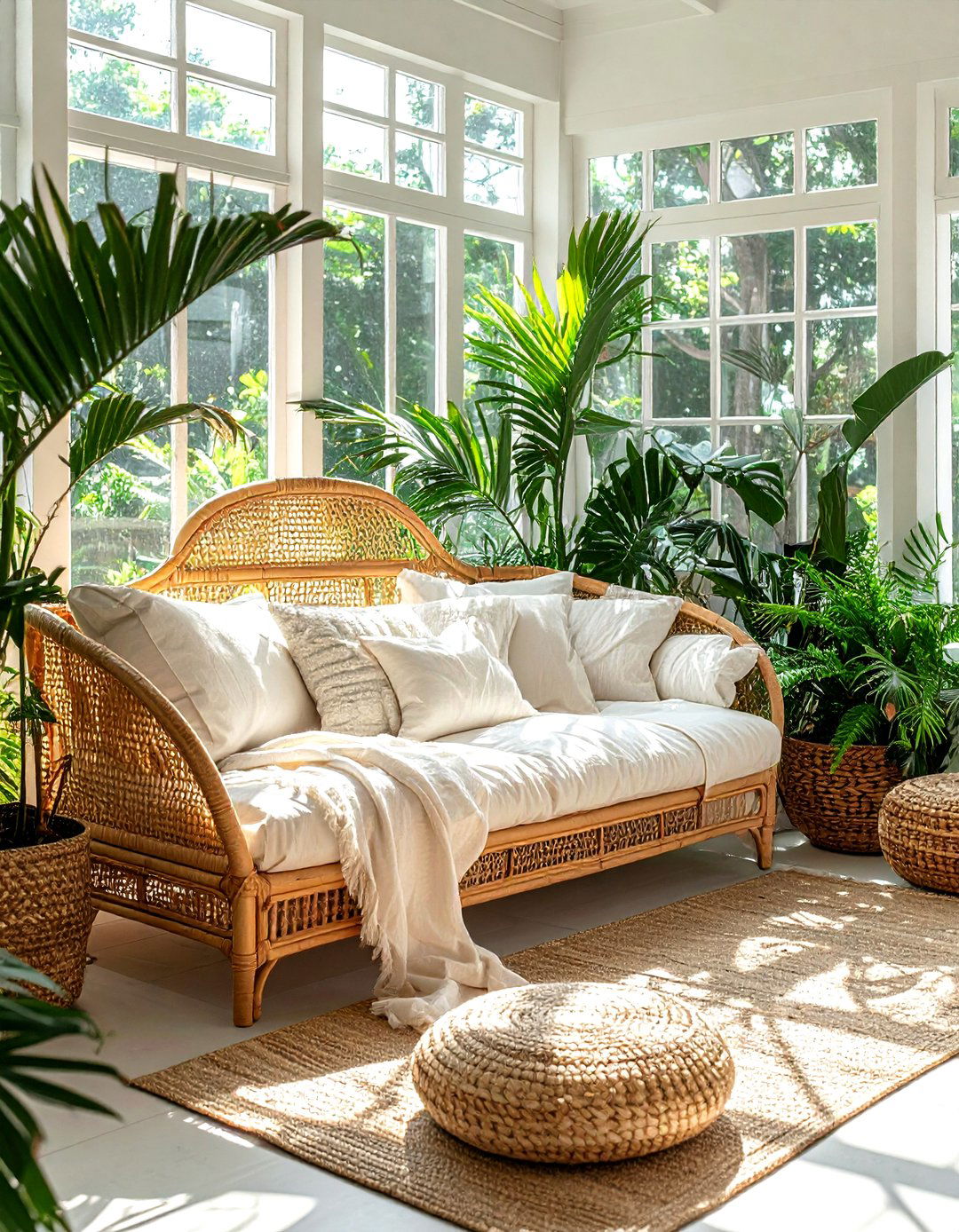 Cane Daybed - 30 cane decor ideas