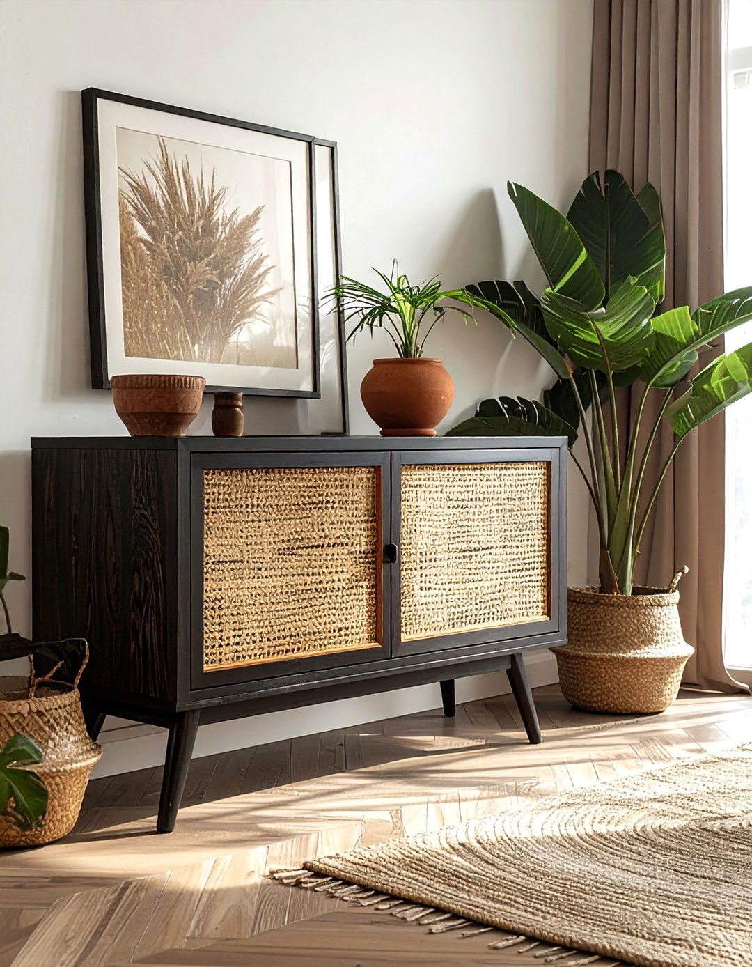 Cane Door Sideboard - 30 dining room buffet ideas