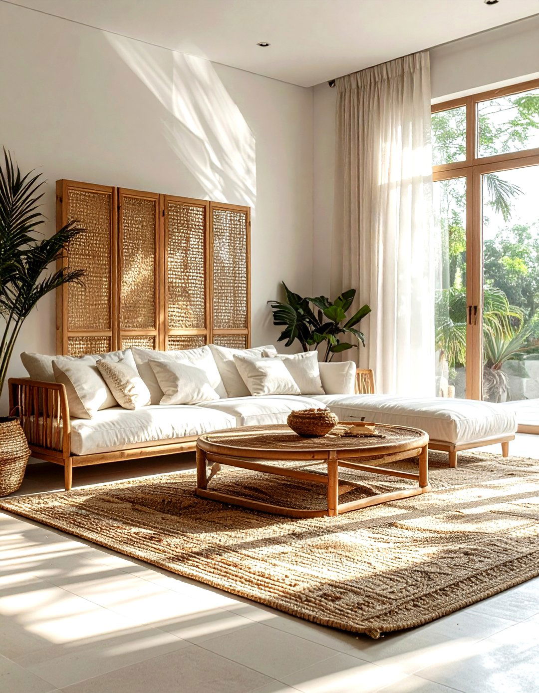 Cane Folding Screen - 30 cane decor ideas