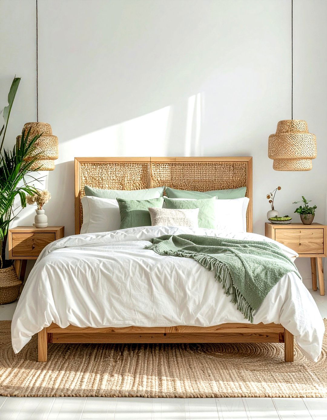 Cane Headboard - 30 cane decor ideas