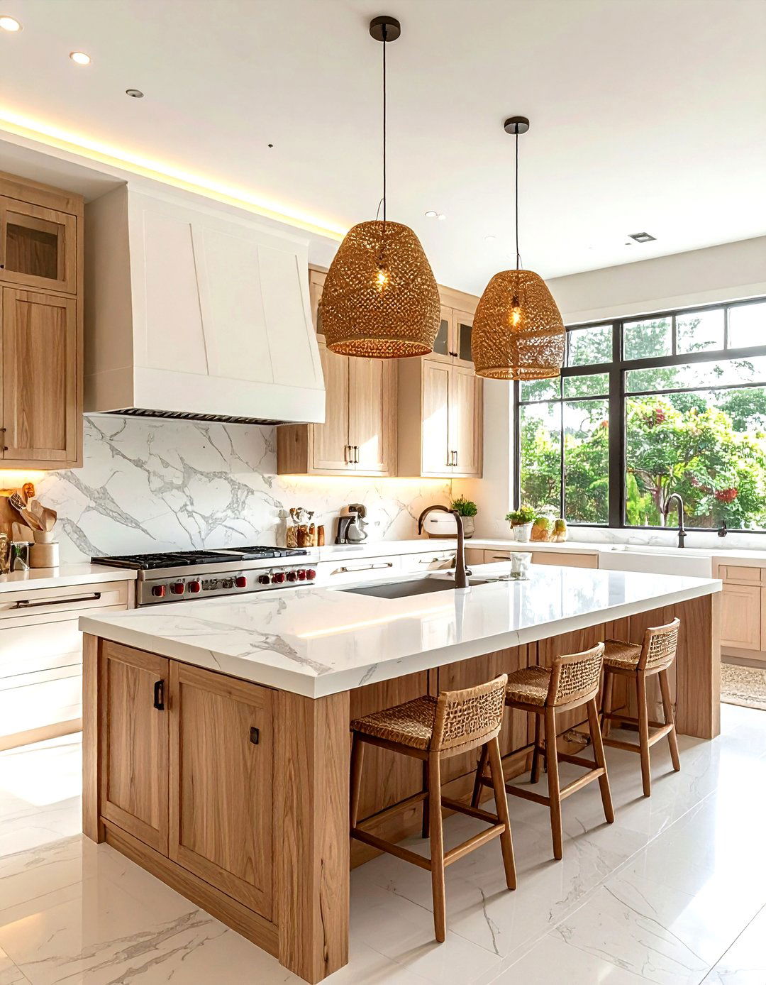 Cane Pendant Light - 30 cane decor ideas