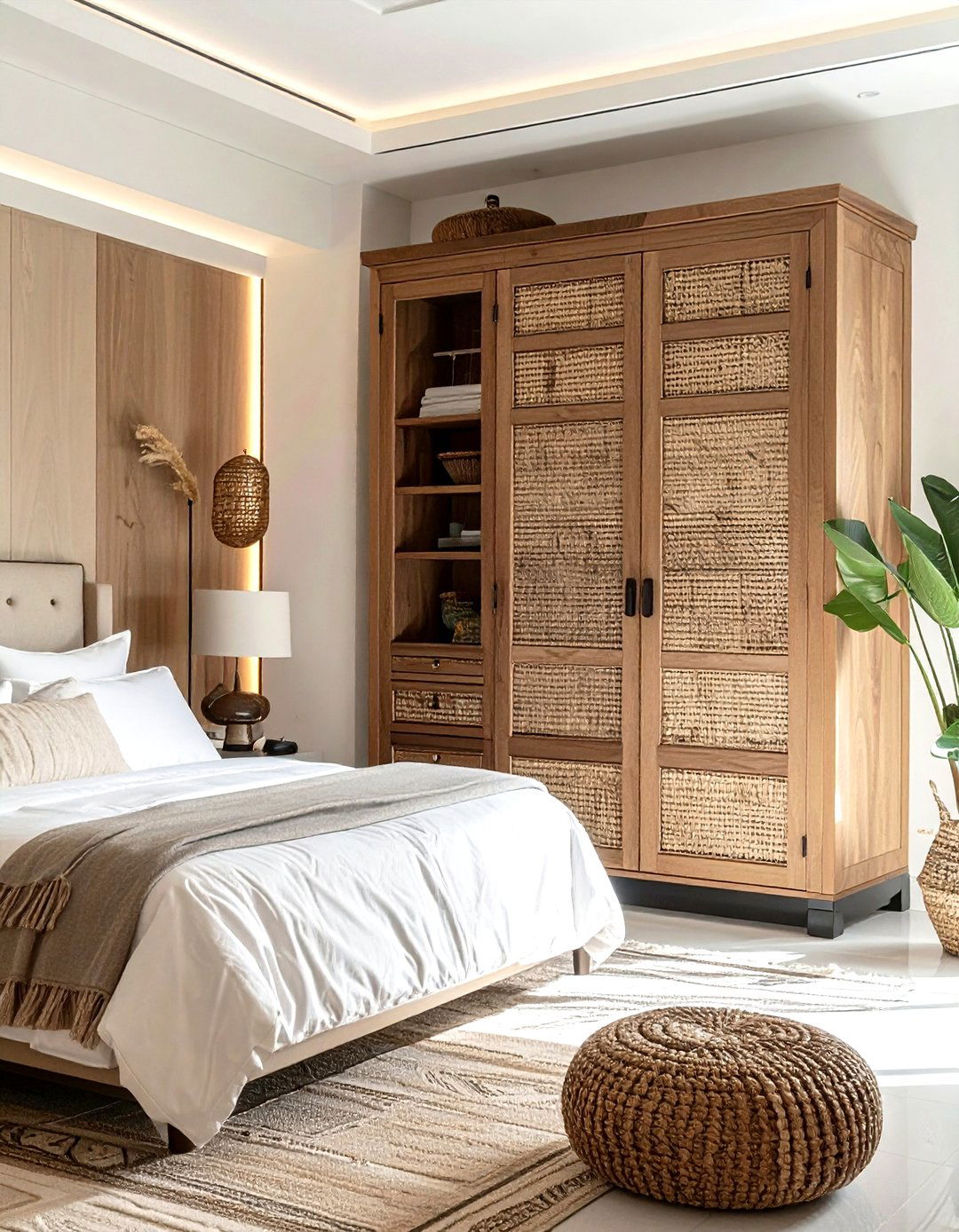Cane Wardrobe Armoire - 30 cane decor ideas