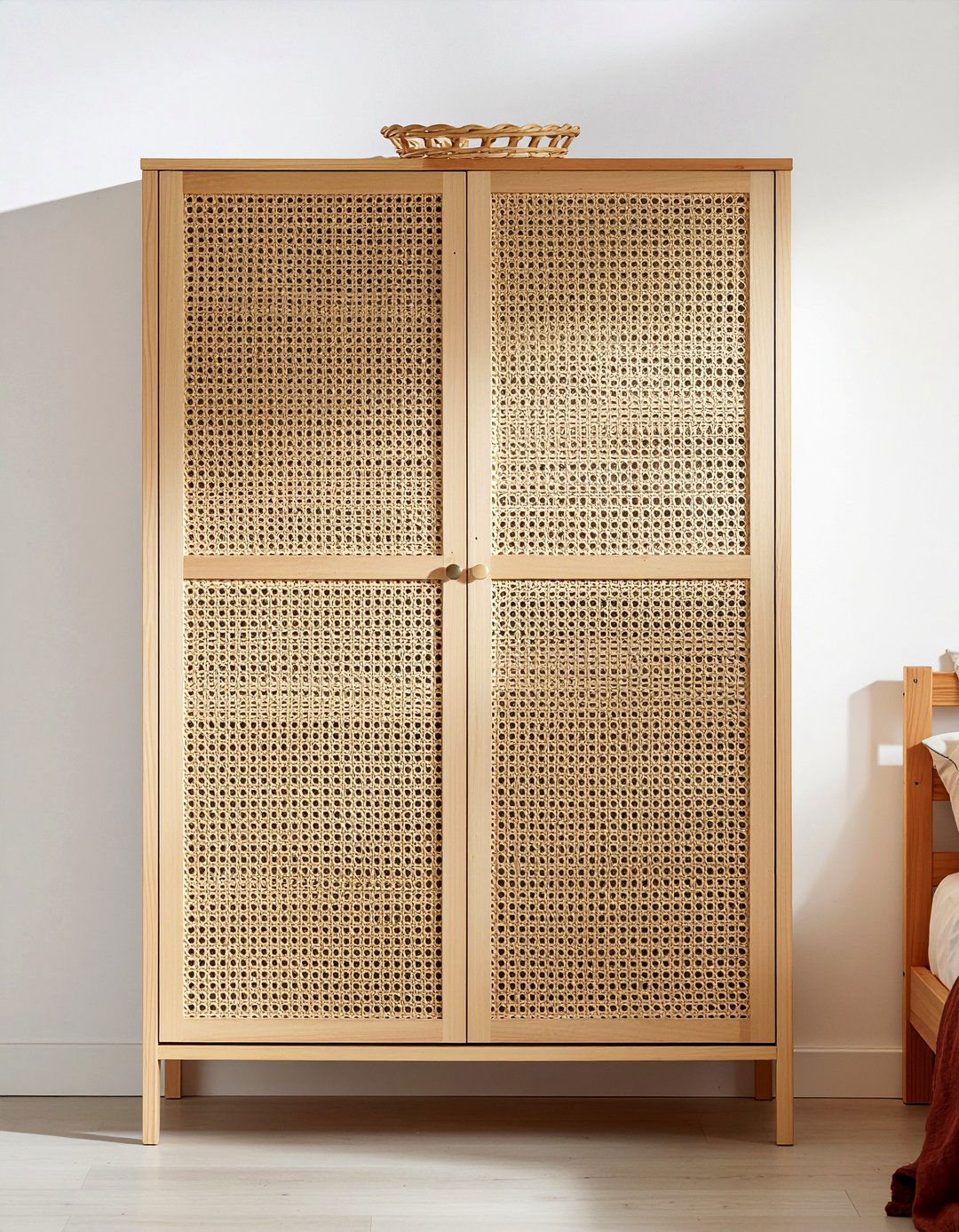Cane Wardrobe - 30 cane bedroom ideas