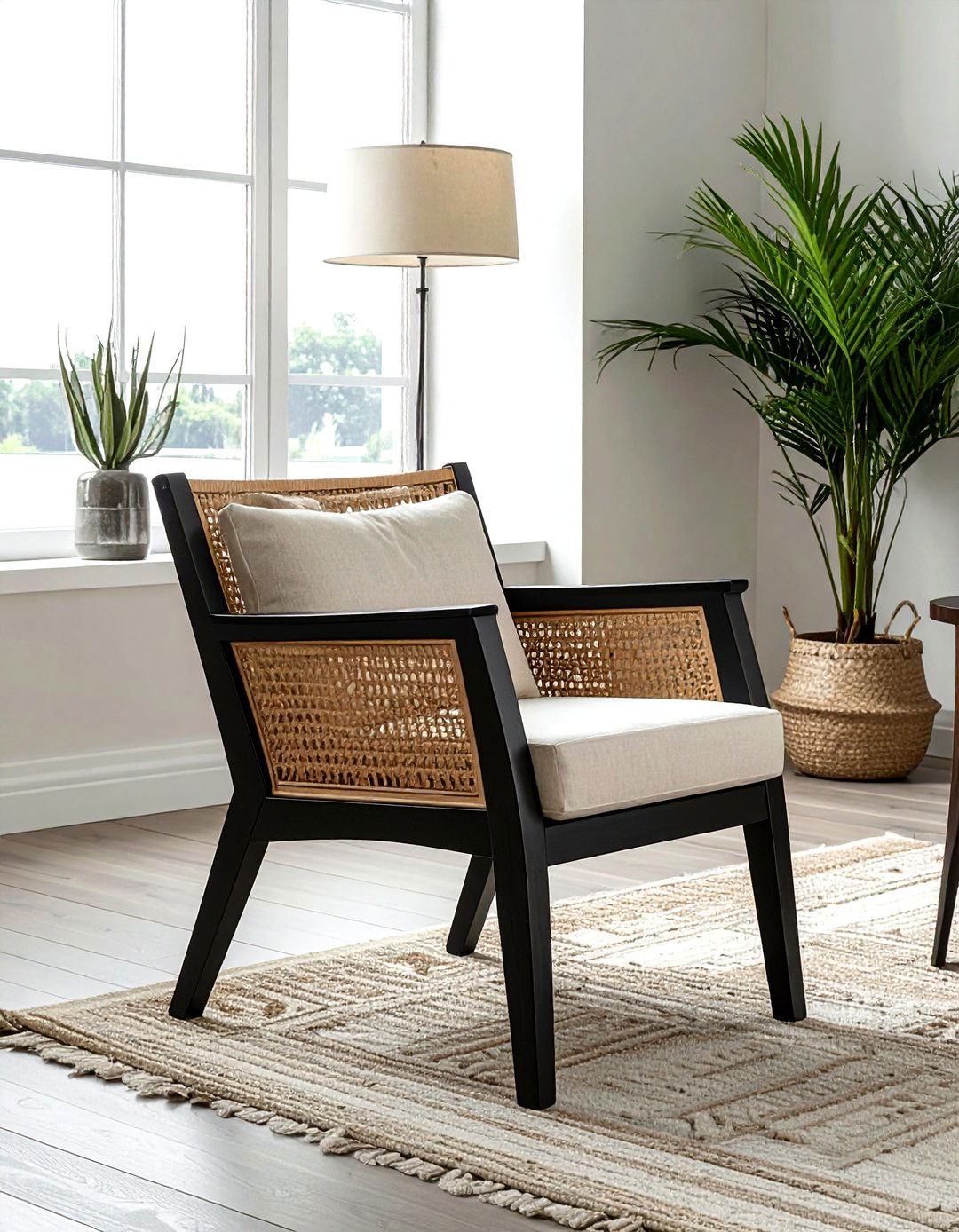 Cane back chair - 30 living room side chair ideas