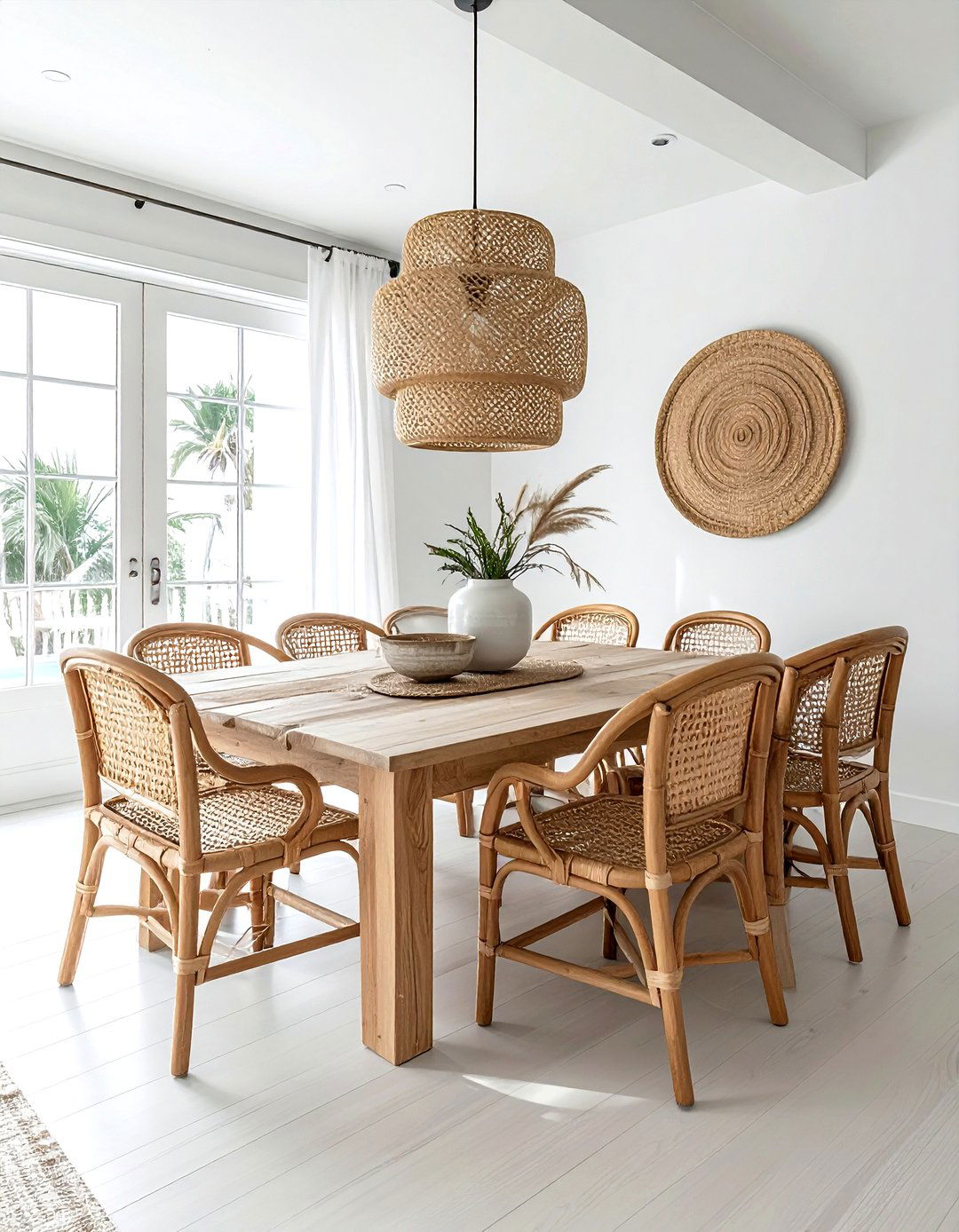 Cane wood chair - 30 wood dining chair ideas