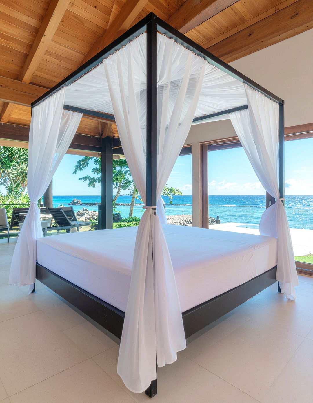 Canopy Waterbed Frame - 30 bedroom waterbed ideas