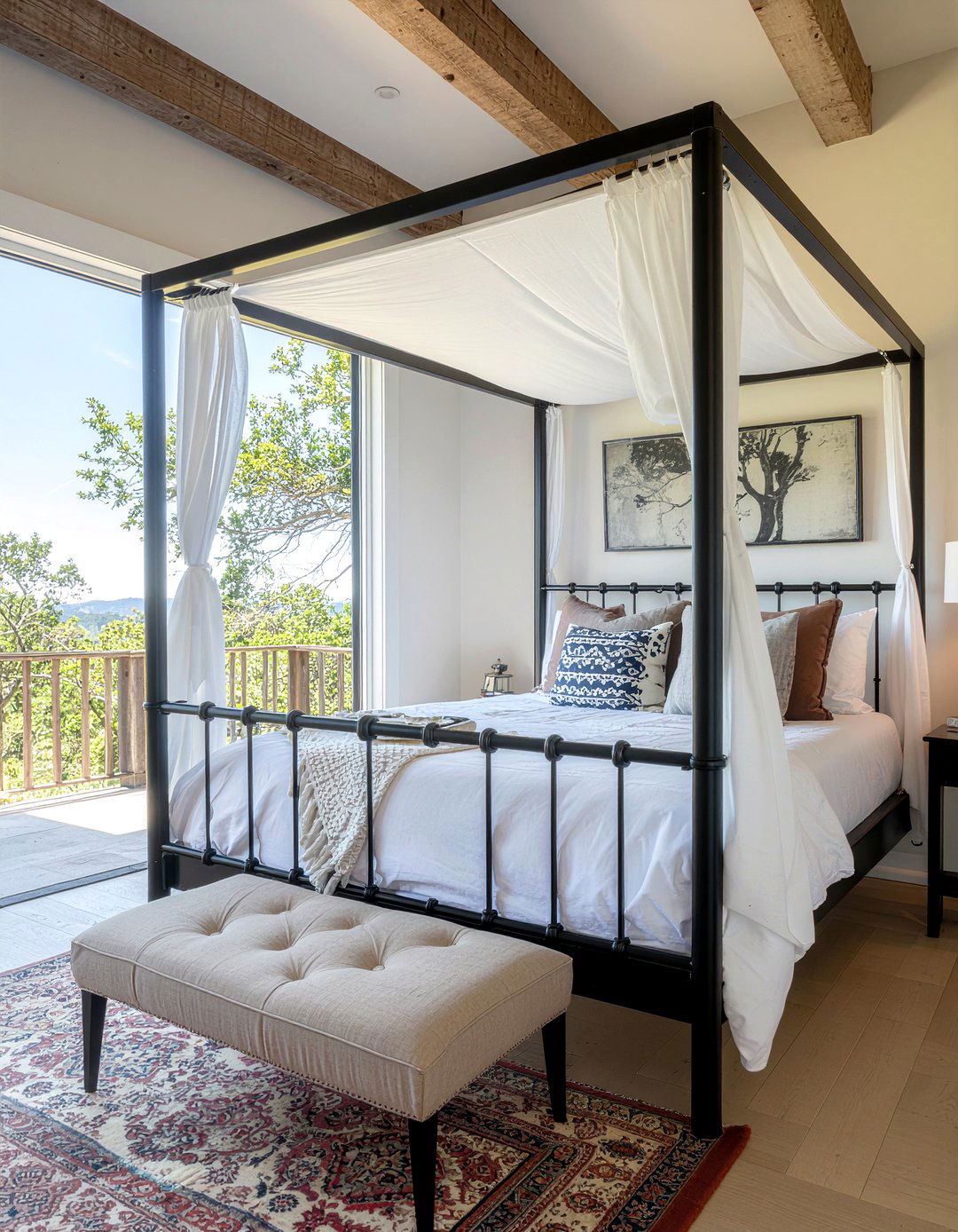 Canopy bed frame - 30 high ceiling bedroom ideas