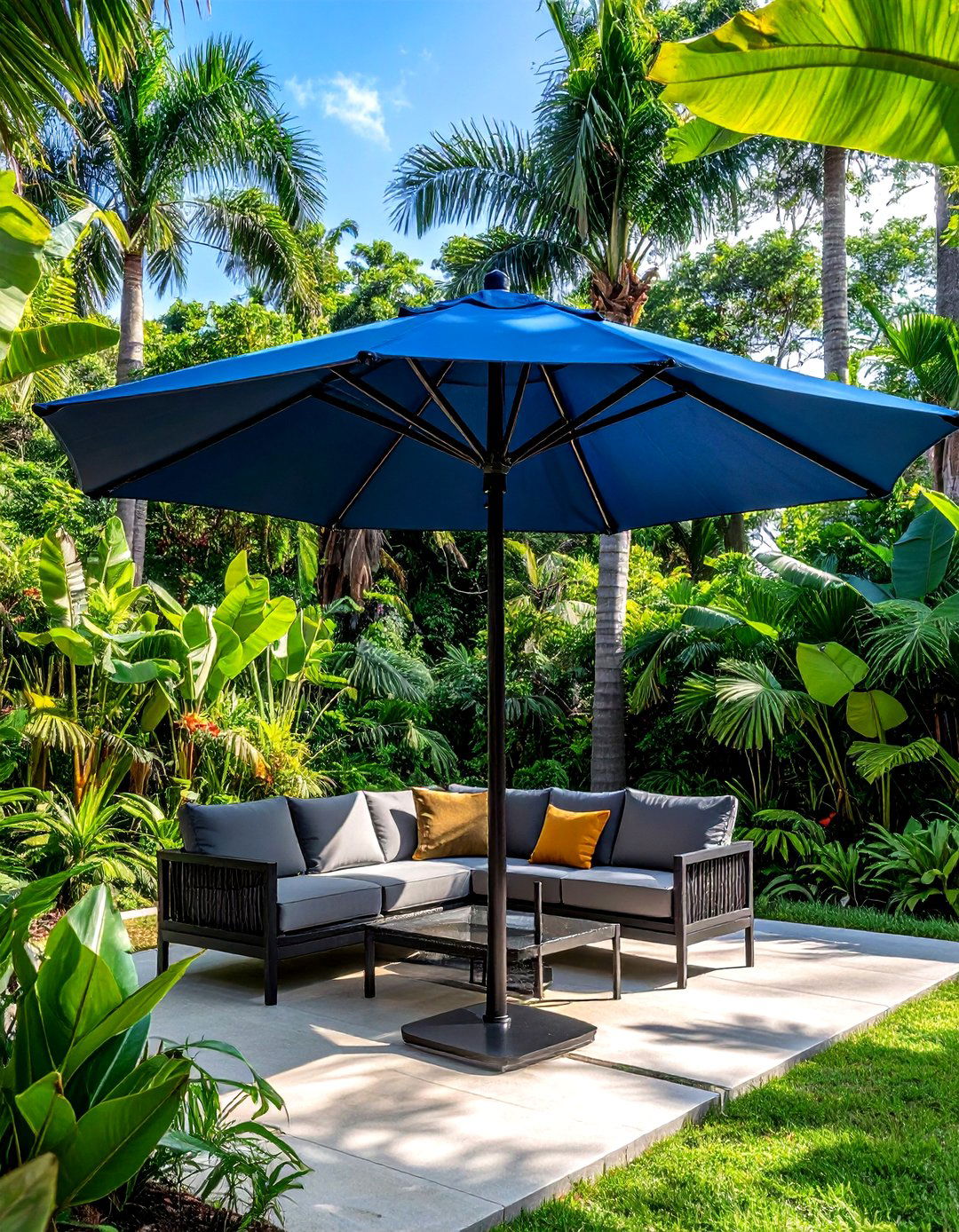 Cantilever umbrella - 30 poolside decor ideas