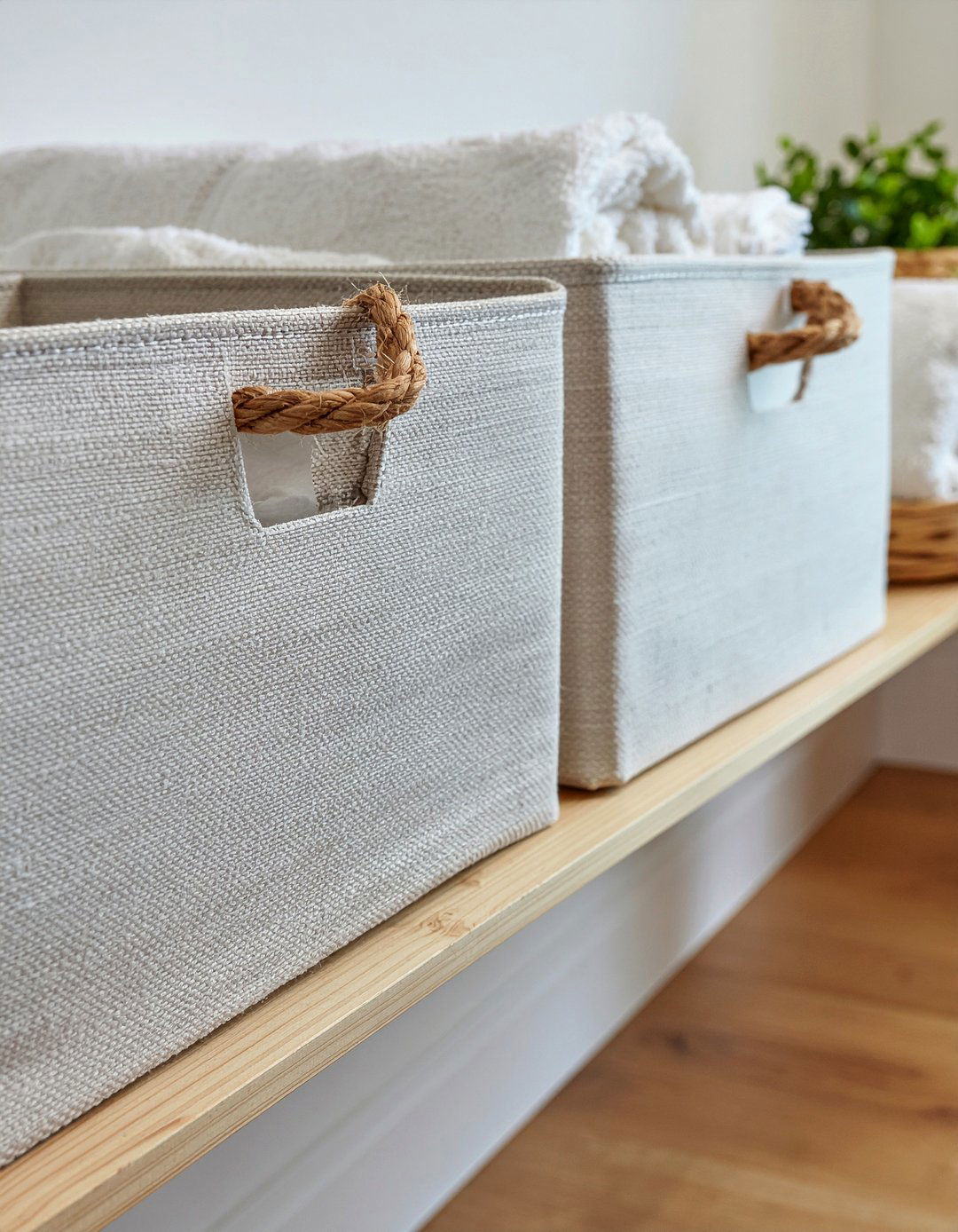 Canvas Bin Organization - 30 rolled towel display ideas