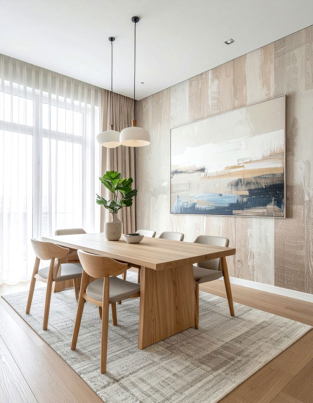 Canvas texture wallpaper dining room - 30 textured wallpaper dining room ideas