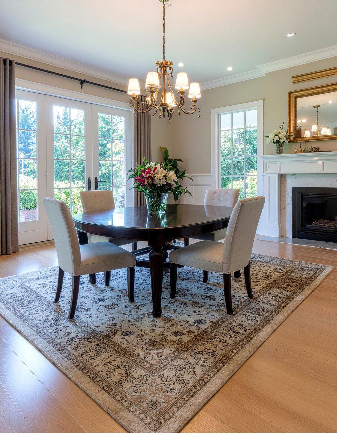 Carpeted dining room - 30 large dining room ideas