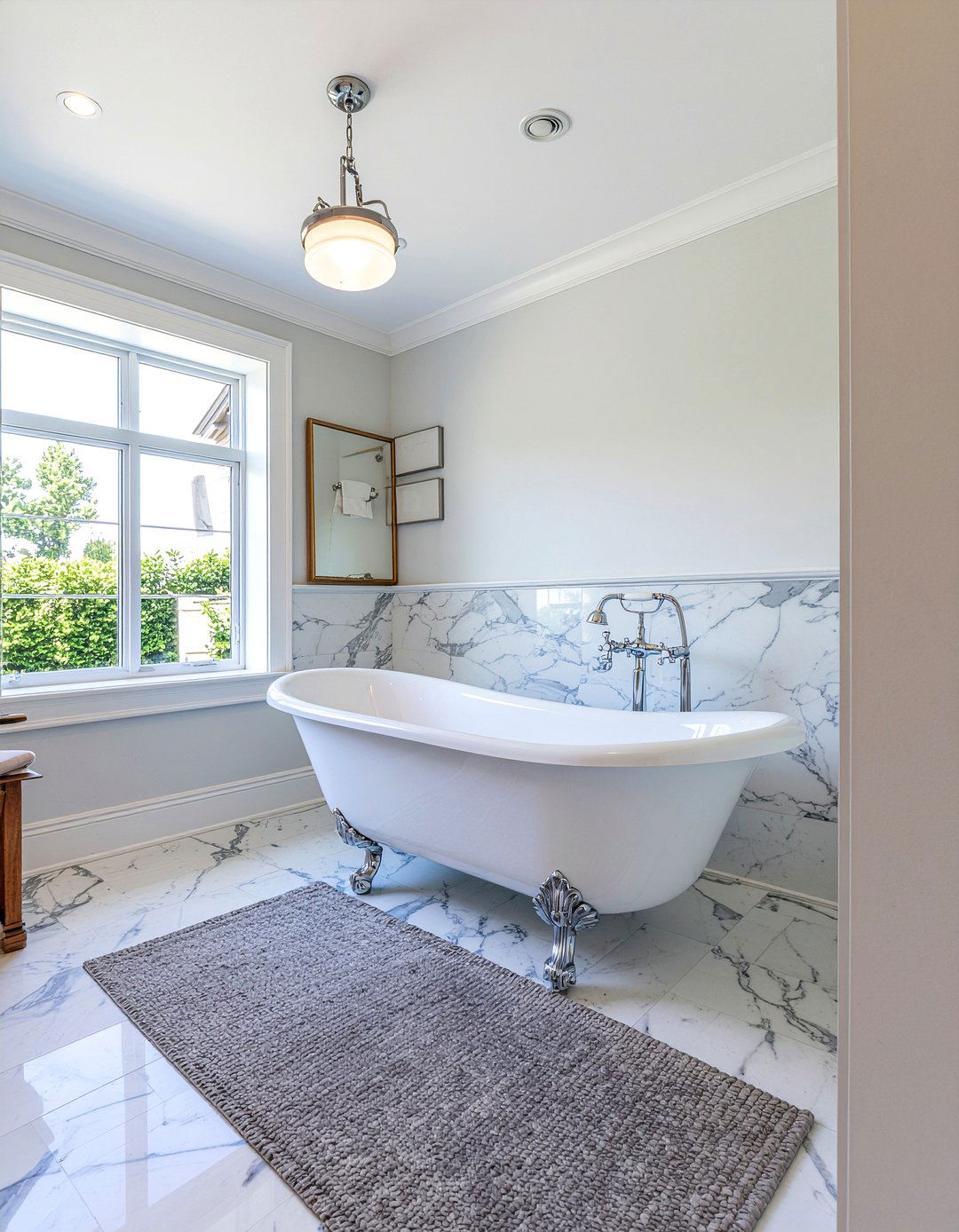 Carrara marble bathroom - 30 marble look bathroom ideas