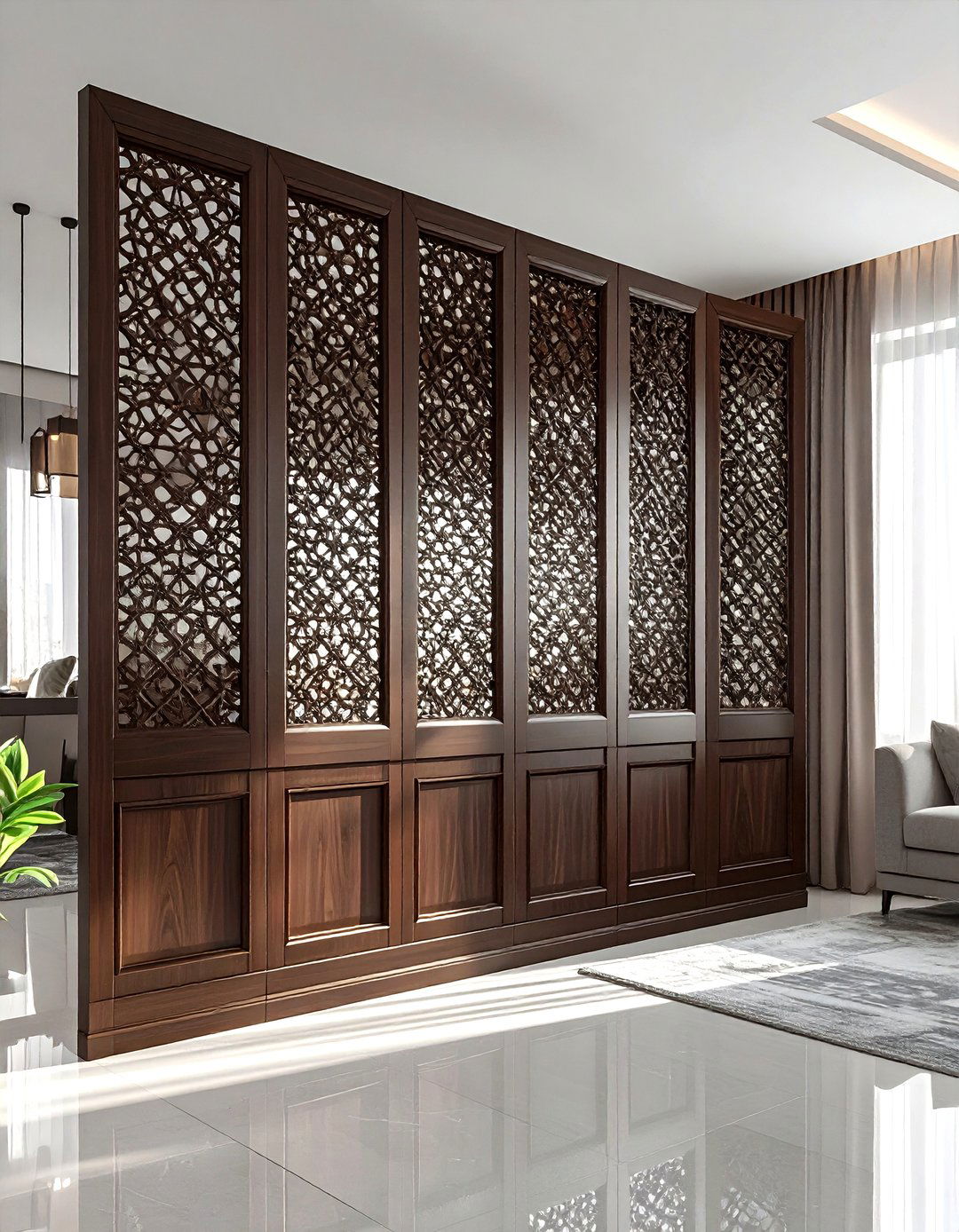 Carved Room Divider - 30 Moroccan pattern decor ideas
