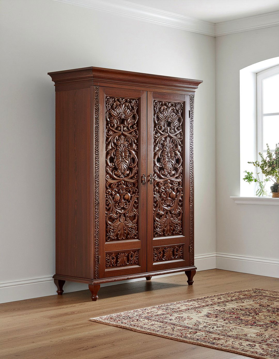 Carved Wood Armoire - 30 Mexican bedroom ideas