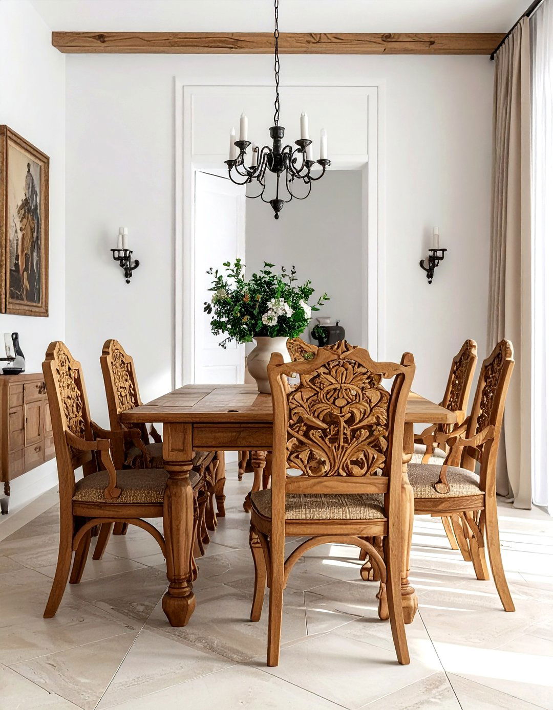 Carved Wood Detail - 30 Spanish dining room ideas