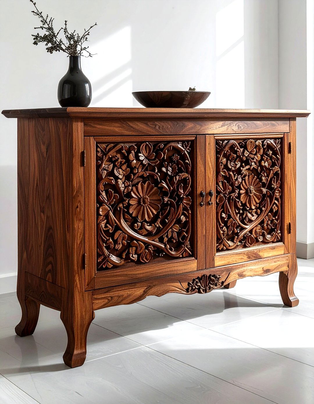 Carved Wood Sideboard - 30 dining room credenza ideas
